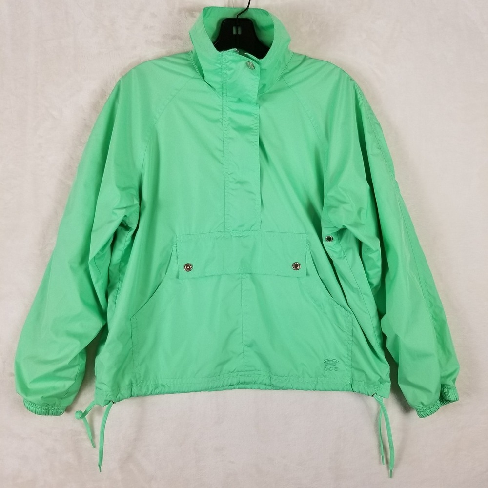 Oleg Cassini Sport Womens Mint Green Windbreaker Anorak & Pants Tracksuit Set M - Picture 2 of 12